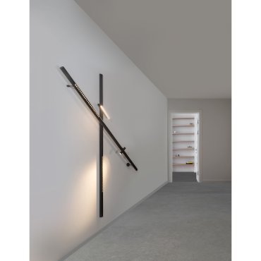 Nova Luce Kozy 24V - Leuchte für Magnetprofilsystem - 50 x 3 cm - 13W LED inkl. - sandschwarz