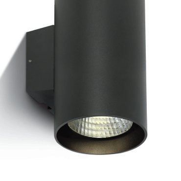 ONE Light Outdoor Wall Cylinders High Power - Außenwandleuchte - 14 x 18 x 30 cm - 2 x 20W dimmbare LED inkl. - IP65 - anthrazit - weiße Lichtfarbe