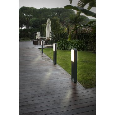 Faro Sticker - Gartenleuchte - 15 x 9 x 72 cm - 10W LED inkl - IP55 - dunkelgrau