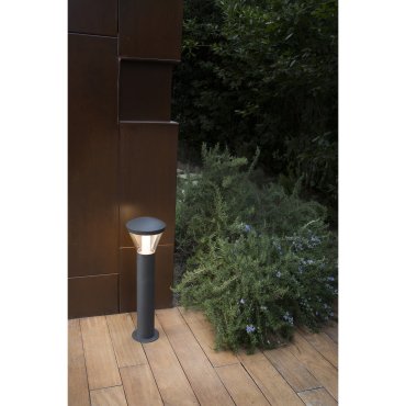 Faro Shelby - Gartenleuchte - Ø 19 x 63 cm - 10W LED inkl. - IP65 - dunkelgrau