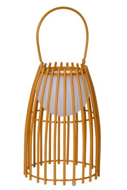 Lucide Fjara - wiederaufladbare Tischleuchte für draußen - 17 x 17,5 x 25 cm - 0,3W LED inkl. - IP44 - braun