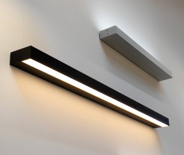 Leuchtenkönig Wall Line – Wandleuchte – Profil 3,3 x 7 cm – 19,2W LED pro Meter – schwarz – IP20