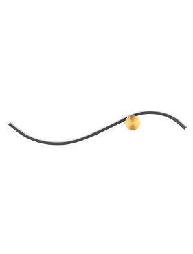 Nova Luce Kima - wandleuchte - 65 x 13 x 6 cm - 14W LED inkl. - gold und Sand schwarz