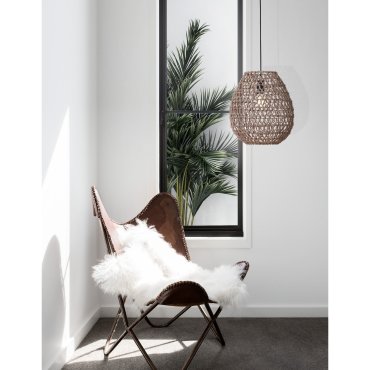 Nova Luce Griffin - Hängeleuchte - Ø 30,5 x 250 cm - braun und schwarz