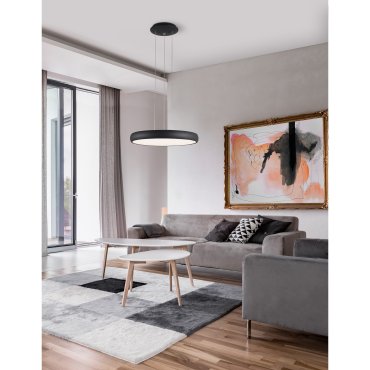 Nova Luce Gap - Hängeleuchte - Ø 51 x 120 cm - 50W LED inkl. - schwarz
