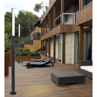 Faro Beret - Laternenpfahl - Ø 6,5 x 180 cm - 16W LED inkl. - IP54 - dunkelgrau