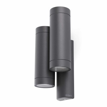 Faro Steps - Wandleuchte - 14 x 10 x 27 cm - IP44 - dunkelgrau