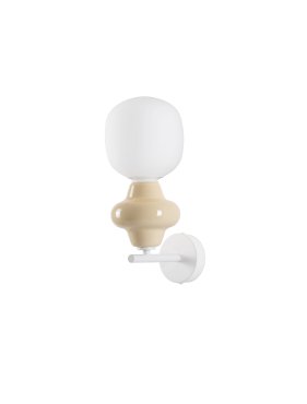 Nova Luce Clio - wandleuchte - Ø 15 x 37 cm - gelb und Opalglas