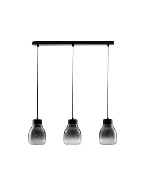 Nova Luce Blacu - Hängelampe - 75 x 120 x 15 cm - rauchiger Farbverlauf und Schwarz