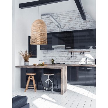 Nova Luce Aurora - Hängeleuchte - Ø 40,5 x 250 cm - braun und schwarz