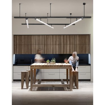 Nova Luce Ram 24V - Leuchte für Magnetprofilsystem - 150 x 12 cm - 38W LED inkl. - sandschwarz