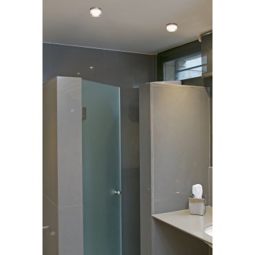 Faro Ebba - Decken-/Wandleuchte - Ø 7 x 6,5 cm - 4W LED inkl. - IP44 - silber