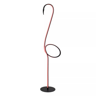 Lucide Flamingo - Stehleuchte - 35 x 23,5 x 130 cm - RGB+W - 14W dimmbare LED mit Fernbedienung - schwarz