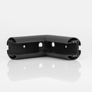 Nova Luce V-Verbinder - Eckverbinder für Aufputz- oder Hängemagnetprofil - 10,5 x 4,4 x 3,9 cm - sandschwarz