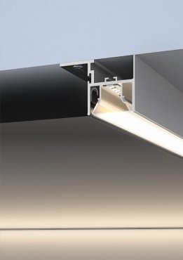 KLUS FOLED-SUF - LED-Einbauprofil für abgehängte Decken - 2,69 cm Fensterbreite - Aluminium