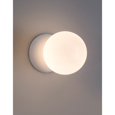 Nova Luce Zero - Wandleuchte - 10 x 14 x 10 cm - weiß und opal