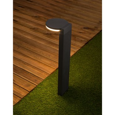 Nova Luce Posen - Gartenleuchte - 18 x 19 x 65 cm - 10W LED inkl. - IP65 - anthrazit