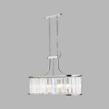 Searchlight Victoria - Pendelleuchte - 78 x 30 x 150 cm - Chrom und transparent