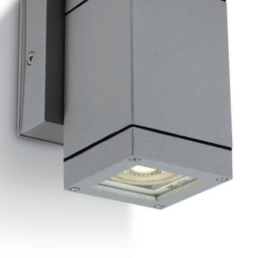 ONE Light GU10 Outdoor Cubes - Außenwandleuchte - 6,3 x 11,5 cm - IP54 - grau