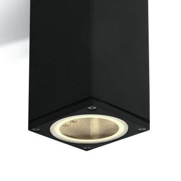 ONE Light GU10 Dark Light Outdoor - Außen-Deckenleuchte - 6,2 x 6,2 x 13,5 cm - IP54 - schwarz