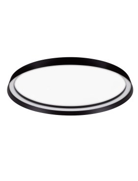 Nova Luce Ormi - Deckenleuchte - Ø 60 x 7 cm - 48W dimmbar LED inkl. - Sand schwarz