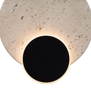 Maxlight Travertino - Wandleuchte - 20 x 18 x 5,5 cm - 10W LED inkl. - schwarz und grau