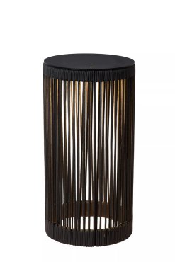 Lucide Pingi - wiederaufladbare Stehleuchte - Ø 33,5 x 61,5 cm - 3 Stufen dimmbar - IP44 - schwarz