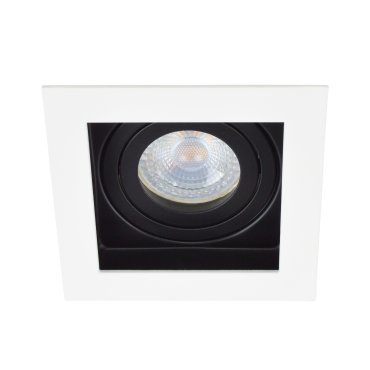 Projectlight Bloq 1 - Einbaustrahler - 100 x 100 mm, 92 x 92 mm Einbaumaß - weiß und schwarz