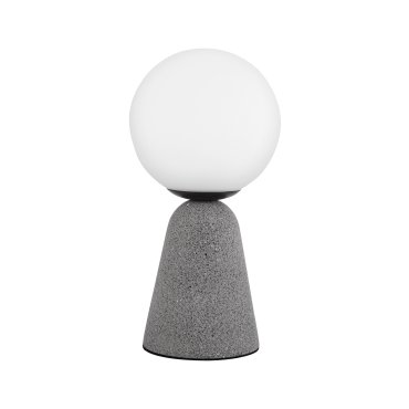 Nova Luce Zero - Tischleuchte - Ø 10 x 20 cm - grau und opal