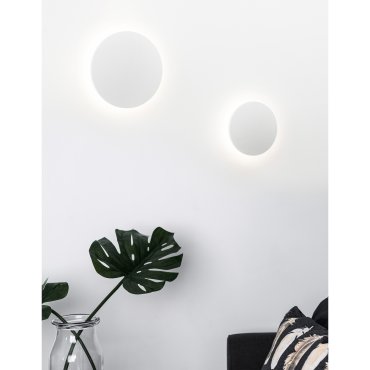 Nova Luce Astrid - Wandleuchte - Ø 18 x 4 cm - 12W LED inkl. - sandweiß
