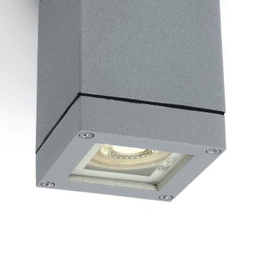 ONE Light GU10 Outdoor Cubes - Deckenleuchte für den Außenbereich - 6,3 x 6,3 x 9,8 cm - IP54 - grau