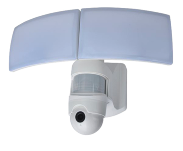 Lutec Libra - Außenwandleuchte mit Bewegungsmelder und Kamera - intelligente Beleuchtung - Lutec Connect - 20,2 x 30,9 x 22,7 cm - 36W LED inkl. - IP44 - satinweiß