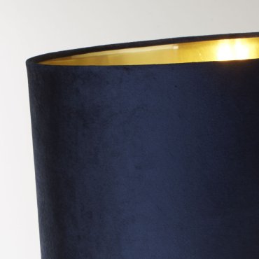 Searchlight Scarborough - Tischleuchte - Ø 40 x 67 cm - Messing, Gold und Marineblau