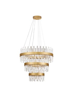 Nova Luce Crown - Hängelampe - Ø 75 x 200 cm - Gold satiniert