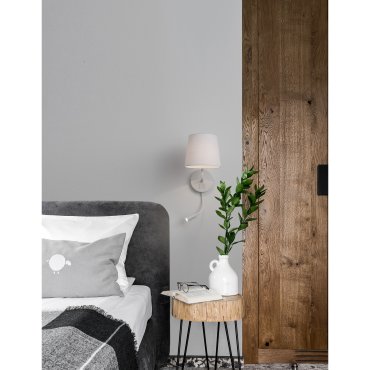Nova Luce Sage - Wandleuchte mit Schalter - 20 x 29 x 59 cm - 3W LED inkl. - weiß