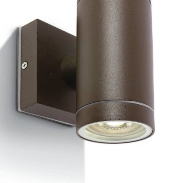 ONE Light GU10 Outdoor Cylinders - Außenwandleuchte - Ø 6,5 x 14,2 cm - IP54 - rostbraun