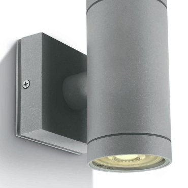 ONE Light GU10 Outdoor Cylinders - Außenwandleuchte - Ø 6,5 x 14,2 cm - IP54 - grau