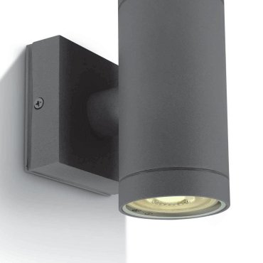 ONE Light GU10 Outdoor Cylinders - Außenwandleuchte - Ø 6,5 x 14,2 cm - IP54 - anthrazit