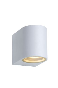 Lucide Zora Round 1 - Außenwandleuchte - 6,5 x 9 x 8 cm - 5W dimmbare LED inkl - weiß
