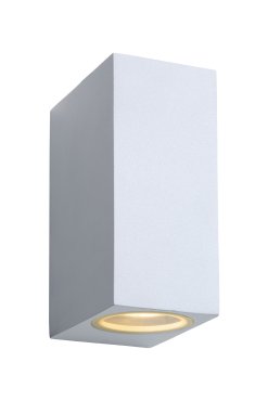 Lucide Zora 2 - Außenwandleuchte - 6,5 x 9 x 15 cm - 2 x 5W dimmbare LED inkl - IP44 - weiß