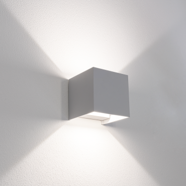 Century Italia Up &amp; Down - Wandleuchte - 10 x 10 x 10 cm - 10W LED inkl. - einstellbare Lichtfarbe - IP65 - grau