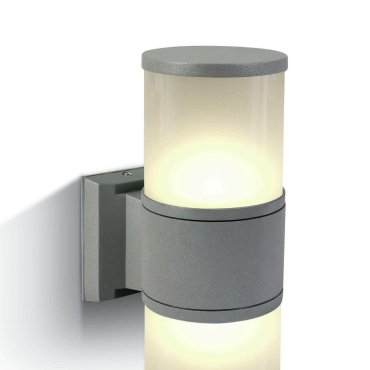 ONE Light E27 Tube Lights - Außenwandleuchten - 10,7 x 30 cm - IP54 - grau