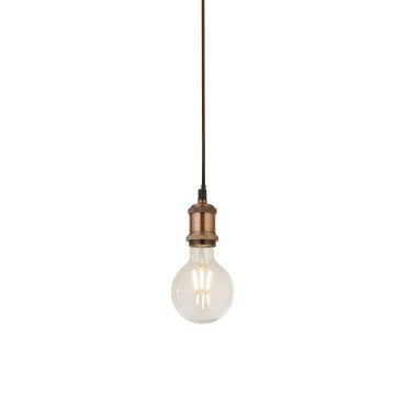 Searchlight Suspension - Hängelampe - Ø 9,8 x 150 cm - antikes Kupfer