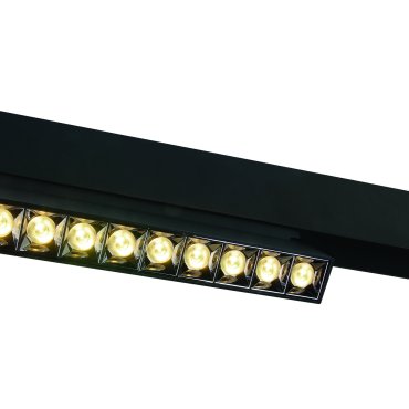 ONE Light Magnetschienensystem MAXI - neigbar linear - Stromschienenstrahler - 27 x 3,4 x 9,5 cm - 22W DALI dimmbare LED inkl. - schwarz