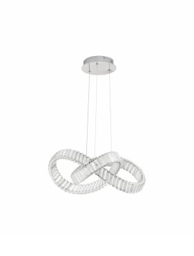 Nova Luce Conceto - pendelleuchte - Ø 60 x 120 cm - 49W dimmbare LED inkl. - chrom