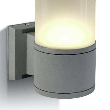 ONE Light E27 Tube Lights - Außenwandleuchte - 10,7 x 21 cm - IP54 - grau