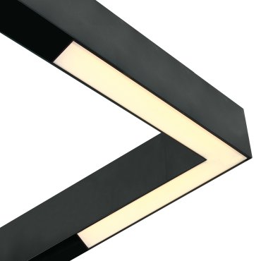 ONE Light Magnetschienensystem MAXI - Ecke linear - Schienenspot - 33,5 x 3,7 x 4,7 cm - 25W LED inkl. - schwarz