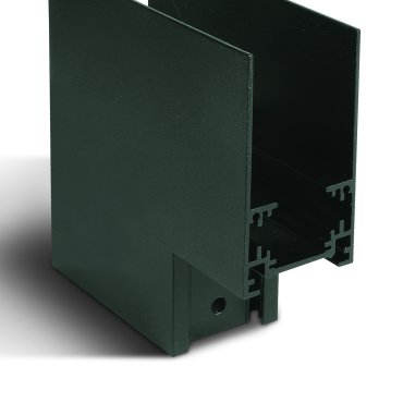 ONE Light Magnetisches Schienensystem MAXI - Vertikales, externes Aufbau-Eckprofil - 11 x 7,5 x 4 cm - schwarz