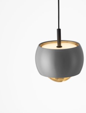 Nova Luce Conga - Hängelampe - Ø 9,6 x 140 cm - 13W LED inkl. - grau