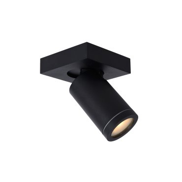 Lucide Taylor - Aufbaustrahler 1L - 10 x 10 x 12,5 cm - 5W dimmbare LED inkl - dimmbar bis warm - IP44 - schwarz